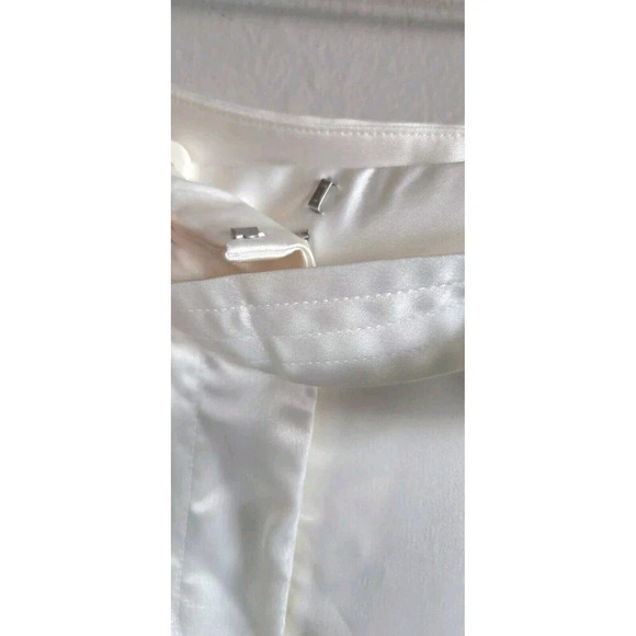 Maeve Anthropologie Parachute Pants Women's 4 Cream Satin Belted NWT - Picture 5 of 8